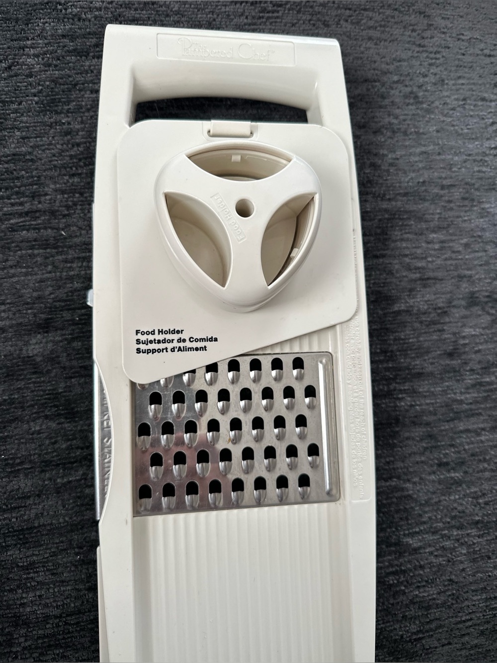 White Mandoline Slicer with blade Holder